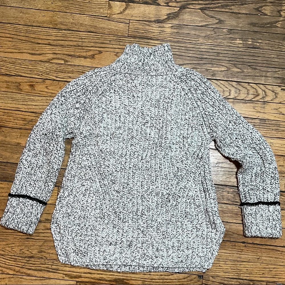 Topshop Chunky Black and White Mock Turtleneck Sweater